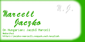 marcell jaczko business card